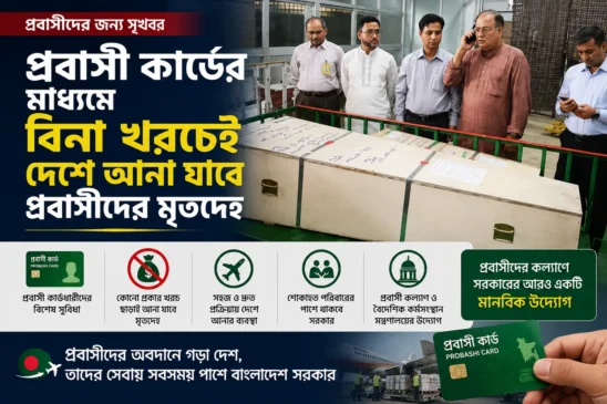 প্রবাসী কার্ডের মাধ্যমে বিনা খরচেই দেশে আনা যাবে প্রবাসীদের মৃতদেহ