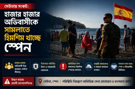 সীমান্তে রেকর্ড অনুপ্রবেশের পর সেউতায় সংকট: হাজার হাজার অভিবাসীকে সামলাতে হিমশিম খাচ্ছে স্পেন