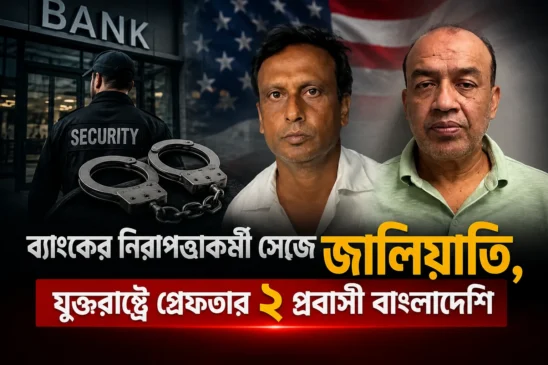 ব্যাংকের নিরাপত্তাকর্মী সেজে জালিয়াতি, যুক্তরাষ্ট্রে গ্রেফতার ২ প্রবাসী বাংলাদেশি: প্রশাসনের চরম সতর্কতা জারি