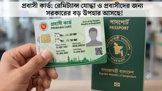 প্রবাসী কার্ড: রেমিট্যান্স যোদ্ধা ও প্রবাসীদের জন্য সরকারের বড় উপহার আসছে!