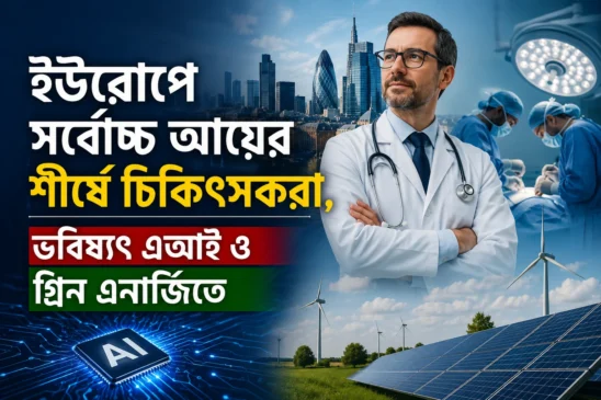 ইউরোপে সর্বোচ্চ আয়ের শীর্ষে চিকিৎসকরা, ভবিষ্যৎ এআই ও গ্রিন এনার্জিতে