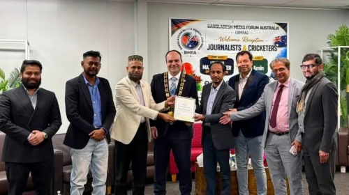 অস্ট্রেলিয়ার মাটিতে টেস্ট জয় উদযাপন, ১৪ বাংলাদেশি সাংবাদিককে সংবর্ধনা