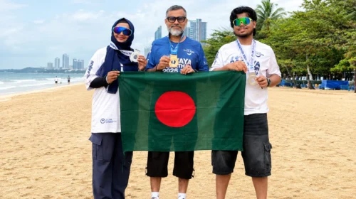 পাতায়া ম্যারাথনে বাংলাদেশের লাল-সবুজ পতাকা উড়ালেন একদল রানার