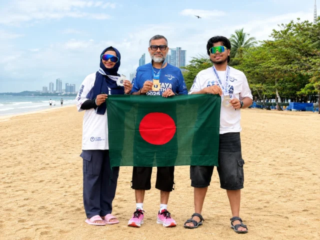 পাতায়া ম্যারাথনে বাংলাদেশের লাল-সবুজ পতাকা উড়ালেন একদল রানার