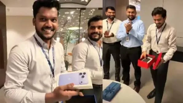 সব কর্মীকে নতুন আইফোন উপহার দিয়ে চমকে দিলেন অফিসের বস!
